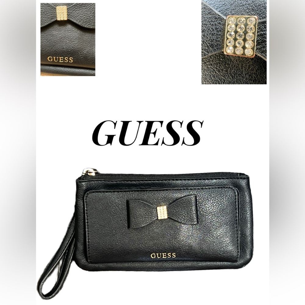 GUESS Black Wristlet Cell phone holder